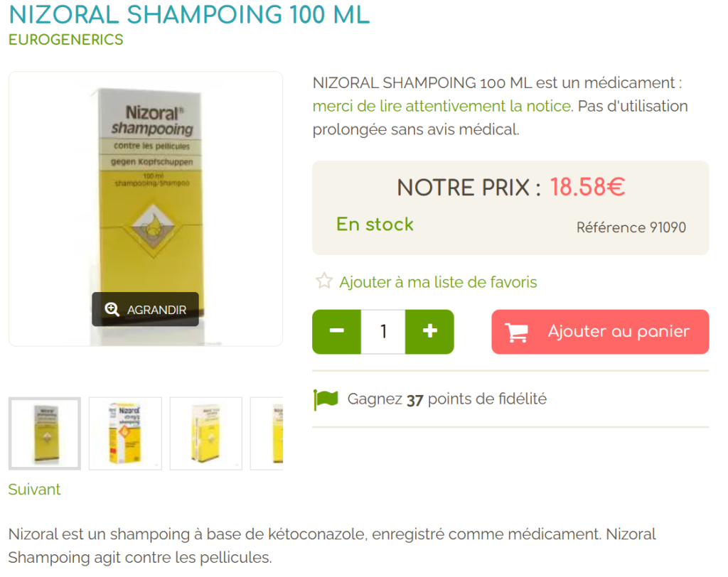 Shampoing au Kétoconazole 